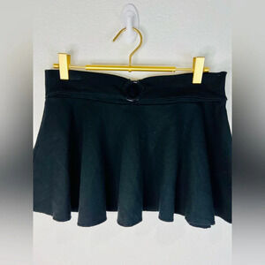 Action Women’s Black Skater Skirt with Ring Detail Size Medium Trendy & Flirty